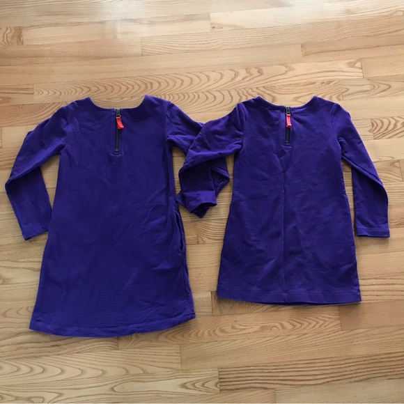Matching dresses Primary Cozy purple grape sister French Terry size 3 4 5 4-5 - Picture 4 of 8